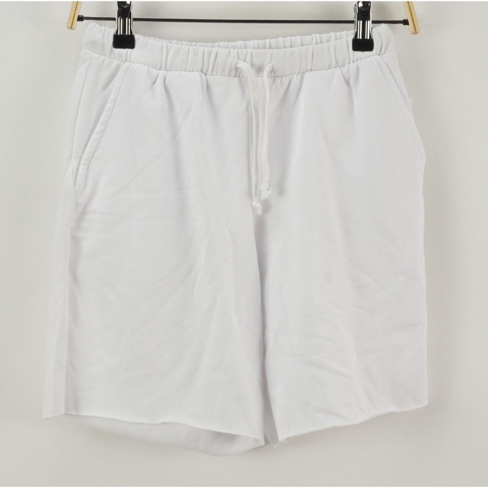 New Treasure & Bond Raw Hem Sweat Shorts Womens XS Drawstring Stretch White Knit